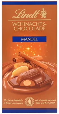 Produktbild von Lindt Weihnachts-Chocolade Mandel Tafel 100g
