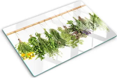 Obrázek produktu pro Kryt varné desky – Kryt na indukční desku – Ochranná skleněná deska – 80x52 cm– Skleněné ochranné desky na sporák –Tvrzené sklo –Bylinný provázek