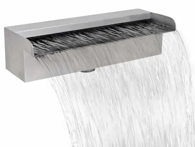 Produktbild von vidaXL Pool-Wasserfall Fontäne Rechteckig Edelstahl 30 cm