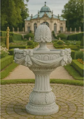 Immagine prodotto di Casa Padrino fontana barocca grigia Ø 70 x H. 120 cm - Fontana barocca per giardino