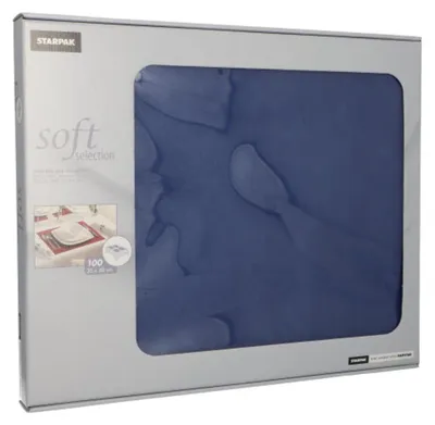 Produktbild von 100 Tischsets, stoffähnlich, Vlies soft selection 30 cm x 40 cm dunkelblau