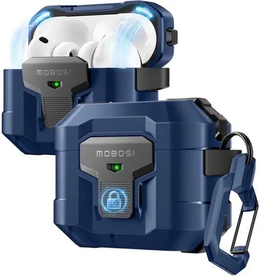 Productafbeelding van Hoes voor AirPods Pro 3 2025 met valvergrendeling, blauw