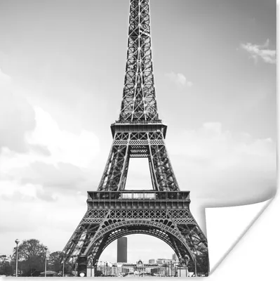 Produktbild von MuchoWow® Poster Der Eiffelturm zwischen den Wolken 75x75 cm - Wand Dekoration