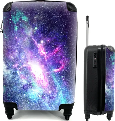 Produktbild von MuchoWow® Koffer Handgepäck Trolley Rollkoffer Kleine Reisekoffer mit 4 Rollen - Farben - Weltraum - Sterne - Cabin Size < 55x40x23 cm & 55x40x20 cm - Fotokoffer - Kabinenkoffer - Boardgepäck - Reise-Box - Reisekoffer - Reisegepäck - Koffer mit Bild - Trolley für Kinder