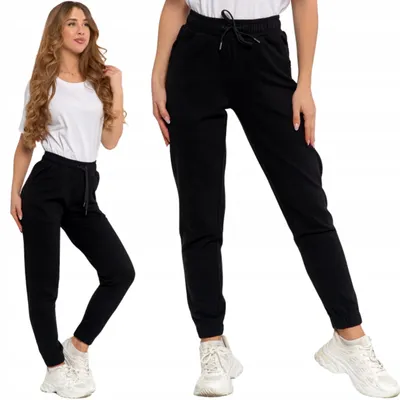 Produktbild von Damen-Jogginghose mit Taschen und Kordelzug, klassisch, MORAJ XL, Schwarz