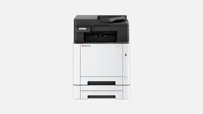 A Kyocera laser printer is shown against a white background.