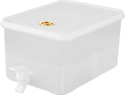 Produktbild von 3,5/5 l Kaltwasserkessel, Getränkewasserspender mit Wasserhahn, hochtemperaturbeständiger Eistee-Saftkrug für Partys, Restaurants, Küchen, Speisekammer
