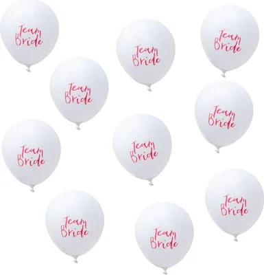 Produktbild von Oblique Unique 10x Luftballons Team Bride JGA Junggesellinnenabschied Deko - weiß