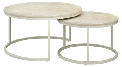 Obrázek produktu pro Stoleček kávový stolík Vicco Montreal Travertin/Kašmír 77 x 77 cm, Model 61508