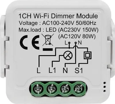 Image de Smart Dimmer Module WLAN 1 canal, encastré, compatible avec les applications