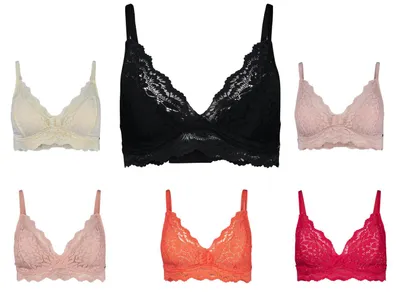 Produktbild von SKINY L. padded triangle, Rot, Wirefree, Muster, Be Red, Weiblich, Hakenverschluss