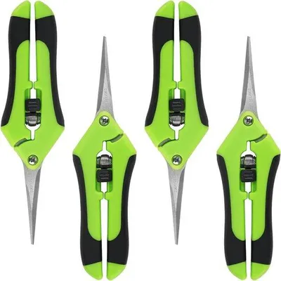 Immagine prodotto di 4 pezzi 16,5 cm Forbici per potatura a mano Forbici per potatura a occhio Forbici per piante Forbici per rifilare Forbici per rami e fiori tagliati
