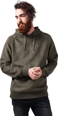Zdjęcie produktu dla Urban Classics - Wildleder-Imitat Hoody oliv - XXL