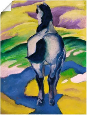 Produktbild von Franz Marc: Blaues Pferd II. 1911, Produkt:Poster, Größe (HxB):60x45 cm / Poster