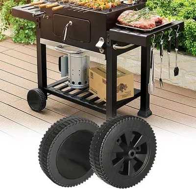 Produktbild von Famanu Grillräder - Hochwertige Ersatzteile 2 Stück 7 Zoll