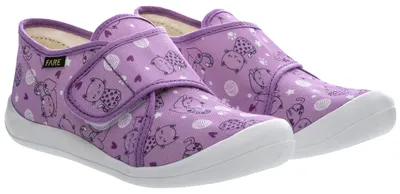 Produktbild von FARE KLASIK Kinder-Slipper mit Klettverschluss, lila – Größe 25