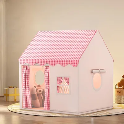 Image de Tente pour enfants, pour 3-4 enfants, avec fenêtres, rose