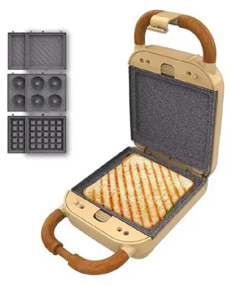 Image de Cecotec Sandwichmaker Rock'nToast Retro One Yellow