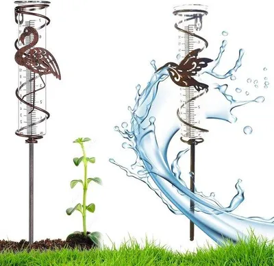 Immagine prodotto di Pluviometro con struttura in metallo per giardino, terrazza e prato