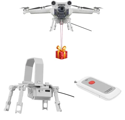Obrázek produktu pro Airdrop systém pro drony - Univerzální - Nosnost 200 g - Světle šedá - Dosah 1000 m