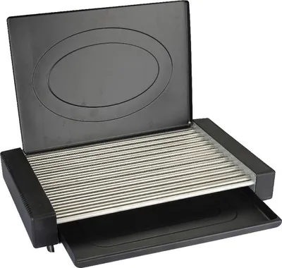 Obrázok produktu pre Elektrický gril s pokrievkou Oliver Voltz OV51015QC, 1800W, 35x22 cm, 12 rebier, odkvapkávacia miska, čierna