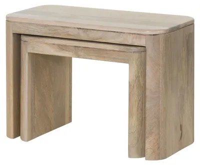 Produktbild von MASSIVMOEBEL24.DE Beistelltisch Mango 59x30x41 weiß lackiert TORONTO #344