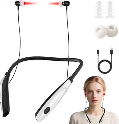 Produktbild von Tinnitustherapie Infrarot Ohrstöpsel, 650nm Rotlichtgerät für Ohr und Nase, 3 Modi einstellbar, tragbares Ohrentherapiegerät für Büro & Zuhause