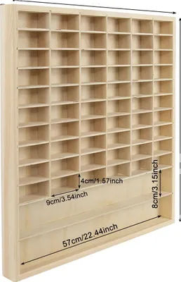 Obrázek produktu pro Nástěnný úložný box, masivní dřevo, prostorově úsporný design, TT2320885