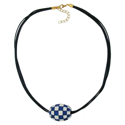 Produktbild von Kette Olive elfenbein-blau oliv 32x26mm