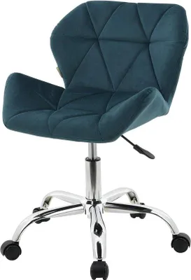 Produktbild von Famanu Bürostuhl Drehbar Ergonomisch - Höhenverstellbar, Grünblau Samt