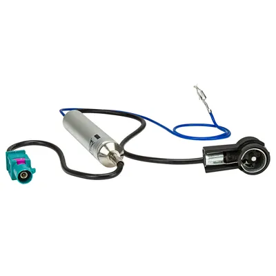 Produktbild von Fakra Antennenadapter mit Phantomeinspeisung kompatibel mit Audi Citroen Fiat Peugeot Seat Skoda Opel VW auf ISO