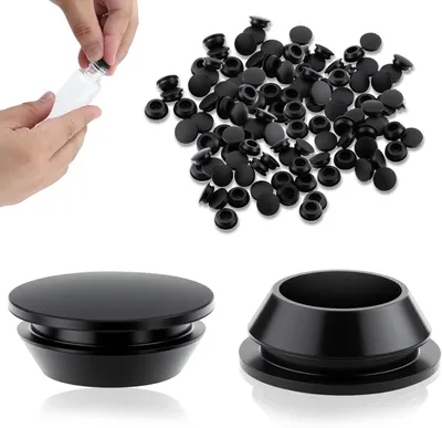 Obrázok produktu pre Gumové zátky 25 ks, 12-13 mm, čierne, silikónové, pre fľaše