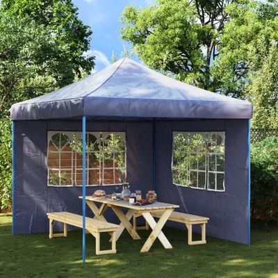 Produktbild von Maison Exclusive - Partyzelt-Seitenwände 2 Stück mit Fenster PE Blau
