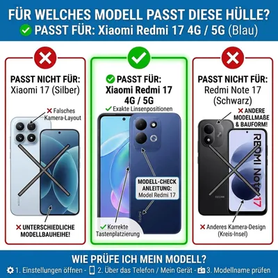 Produktbild von Handykette für Xiaomi Redmi 17 4G / 5G Hülle mit Band Case Handyhülle mit Kette in Grau