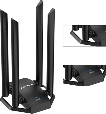 Produktbild von COMFAST CF-975AX WiFi6 USB3.0 Gaming, Drei-Band 5374 Mbps, Treiberlos, Hohe Reichweite, PC & Laptop Netzwerkadapter