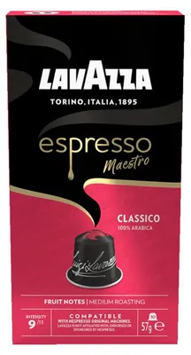 Produktbild von Lavazza Espresso Maestro Classico, Kaffeekapsel, Espresso, Medium-dark roast, Nespresso, 9/13, Schwarz, Rot