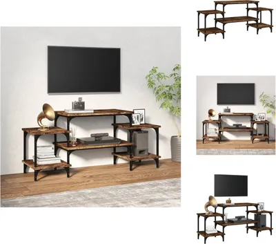 Immagine prodotto di mobile TV vidaXL rovere fumé 117x35x52 cm materiale a base di legno - Mobili TV