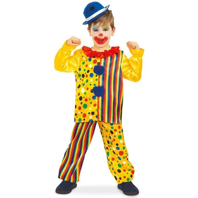 Produktbild von Kinder Clown-Kostüm (Oberteil und Hose) Größe: 128 (ca. 6-7 Jahre)