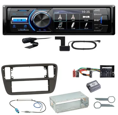 Produktbild von JVC KD-X561DBT Digitalradio Bluetooth USB Einbauset für Up Seat Mii Skoda Citigo