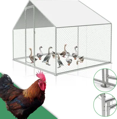 Zdjęcie produktu dla Wybieg 3x2x2m - metalowy kurnik 6 m² z drzwiami i zatrzaskiem