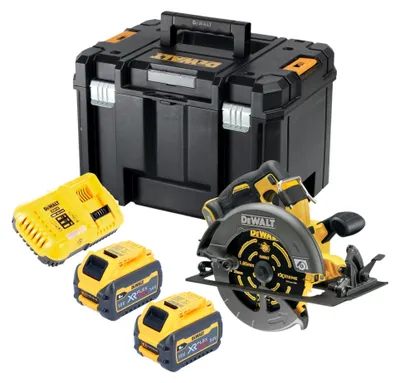 Obrázek produktu pro Akumulátorová okružní pila DeWALT DCS 578 NT 54V XR FlexVolt 190 mm bez kartáčů + pilový kotouč + TSTAK - bez baterie, bez nabíječky
