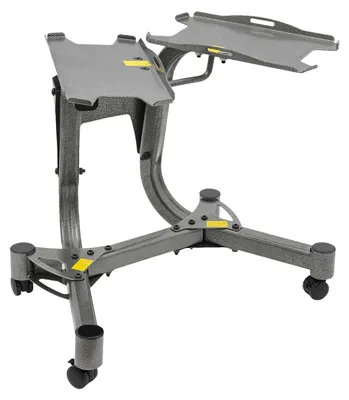 Produktbild von Kurzhantelständer - Hantelablage - 100 kg Tragfähigkeit - Metall - 64 x 39 x 62 cm - Grau