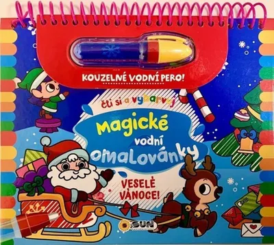 Obrázek produktu pro Veselé Vánoce - Čtěte a vybarvujte kouzelné vodové omalovánky