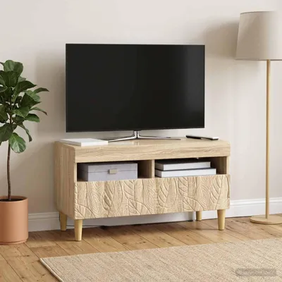 Image de Meuble TV exclusif en bois imitation chêne Sonoma