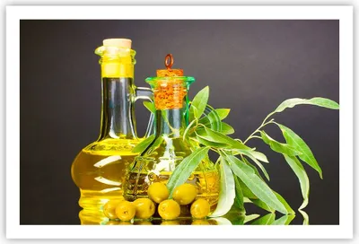 Produktbild von Poster - Poster ohne Rahmen - Flasche Glas Olive Öl - 91,5x61 cm - Wand Bild - Wanddeko - Wandbilder - Kunstposter - Wandposter - Bilder - Kunstdruck - Wanddekoration - Wandbild - P2XAA91x61-2168