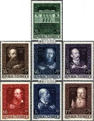 Produktbild von Briefmarken Österreich 1948 Mi 878-884 (kompl.Ausg.) postfrisch Künstlerhaus