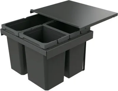Produktbild von Naber Cox Stand-UP® 350 S/500-3, Abfallsammler für vorhandene Auszüge, anthrazit, H 350 mm 8013399