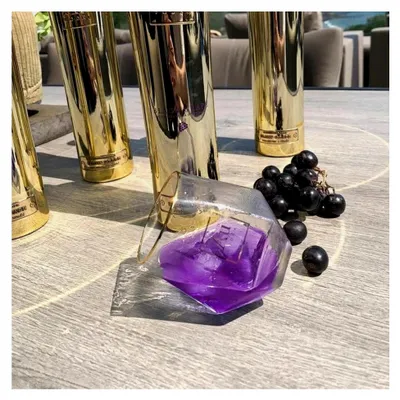 Produktbild von Diamantschliffglas mit Goldrand, 280 ml