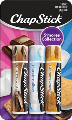 Produktbild von ChapStick | Lippenbalsam, Frostschutz, Lippenstifte, Feuchtigkeitsspendender | S'mores Collection-Kakao und Marshmallows, 3 x 4g