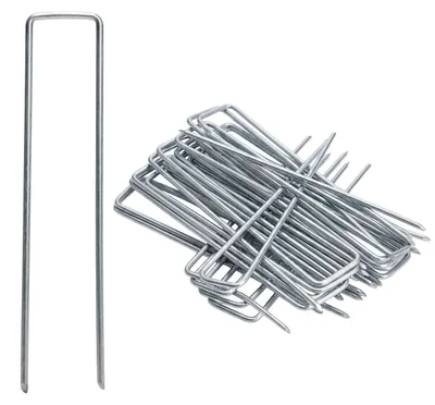 Produktbild von Garronda Erdanker Metall Ø 3 mm 150 × 25 mm 50 Stück Bodenanker für Befestigung von Unkrautvlies und Gartenvlies GD-0179